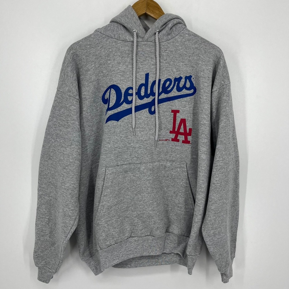 Winning Ways Los Angeles Dodgers Hoodie Mens Large Gray MLB Baseball Sweatshirt